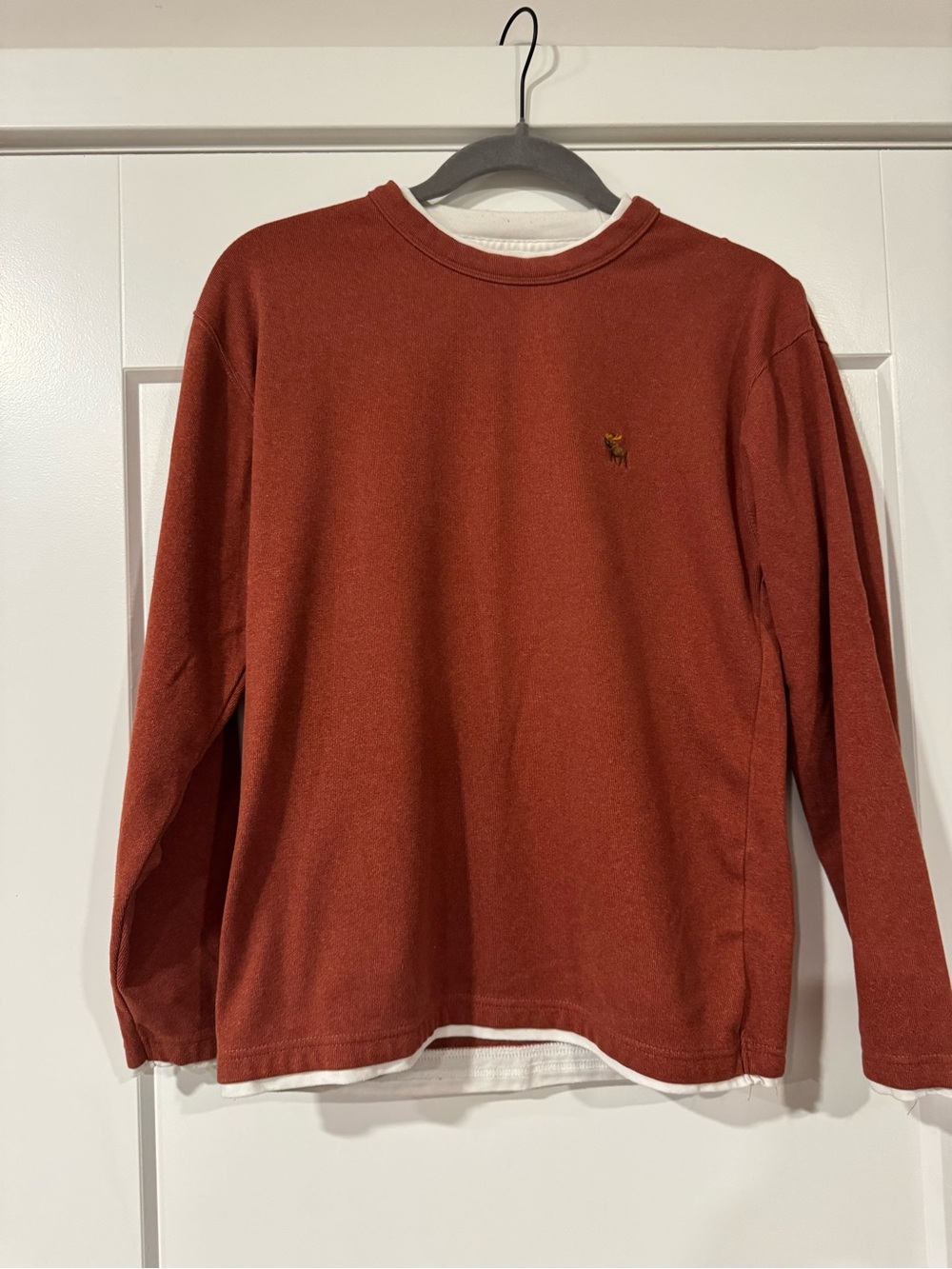 Abercrombie & Fitch Men's Rust Crewneck Sweater